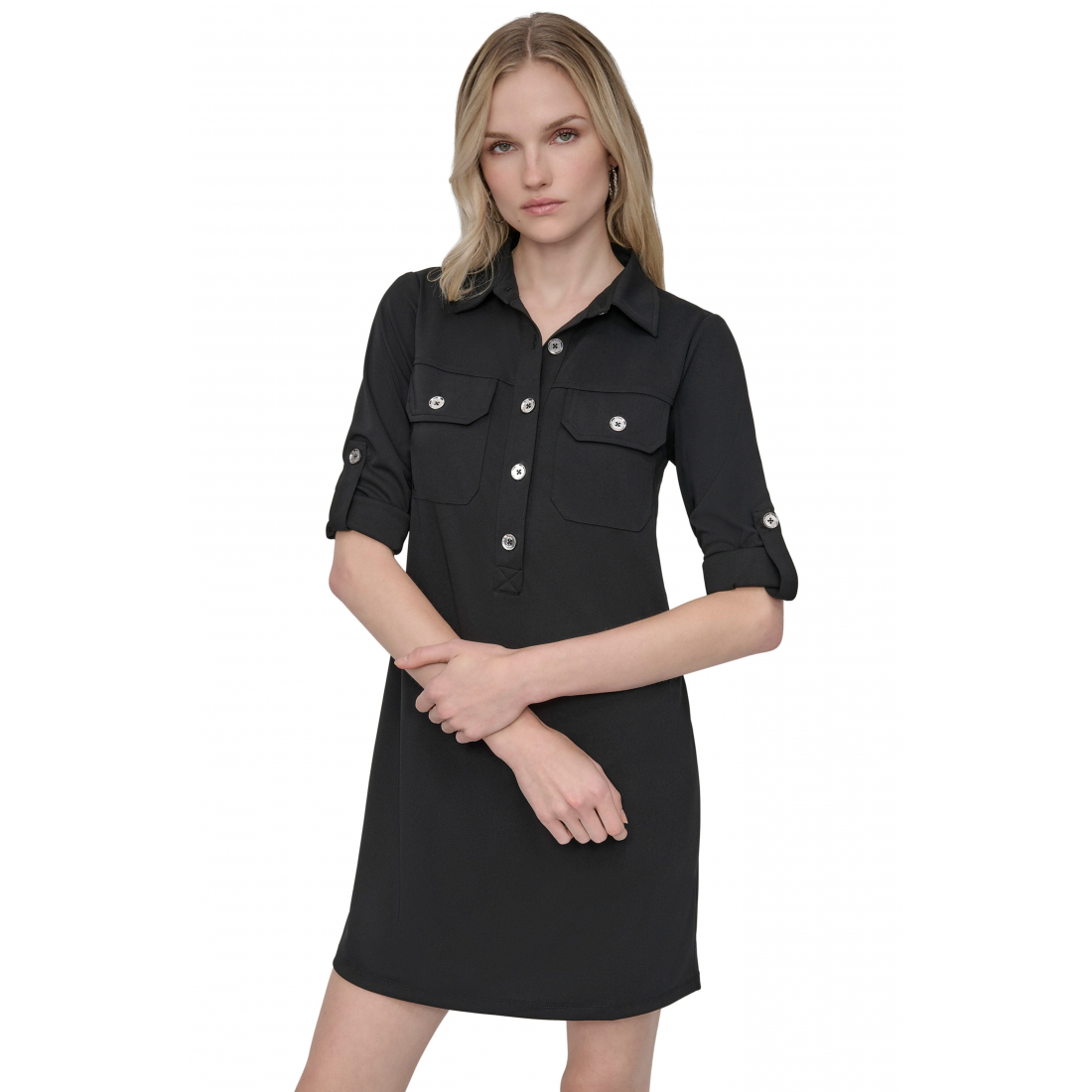 Robe chemise 'Matte Jersey' pour Femmes