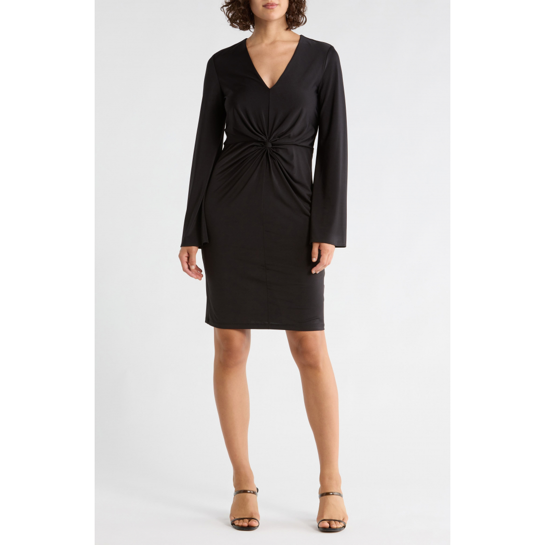 Robe à manches longues 'Knotted Front' pour Femmes