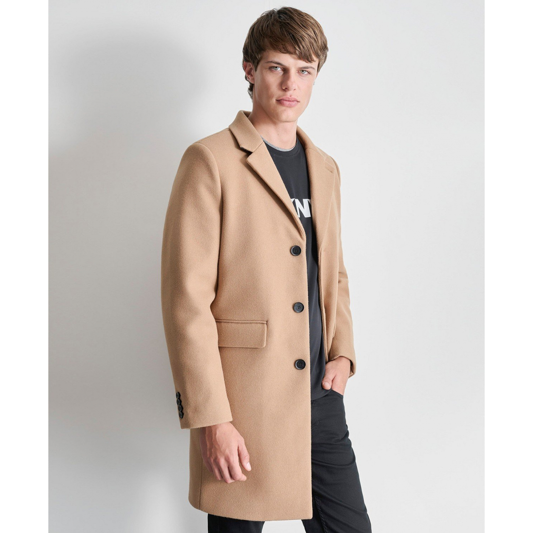 Manteau 'Removable Hood Notch-Lapel' pour Hommes