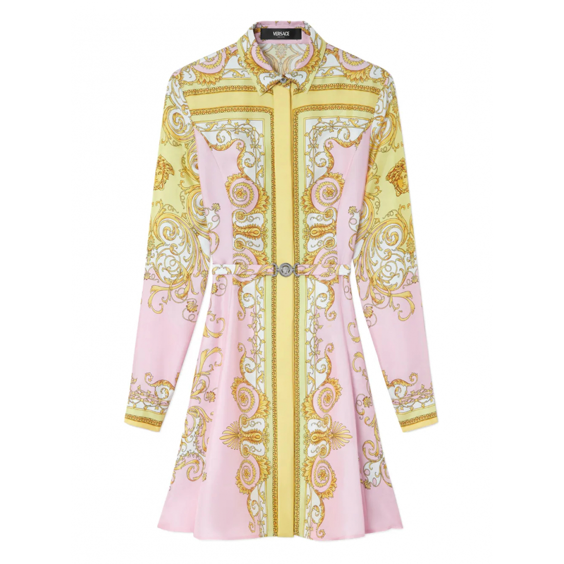 Women's 'Baroque-Print Belted' Mini Dress