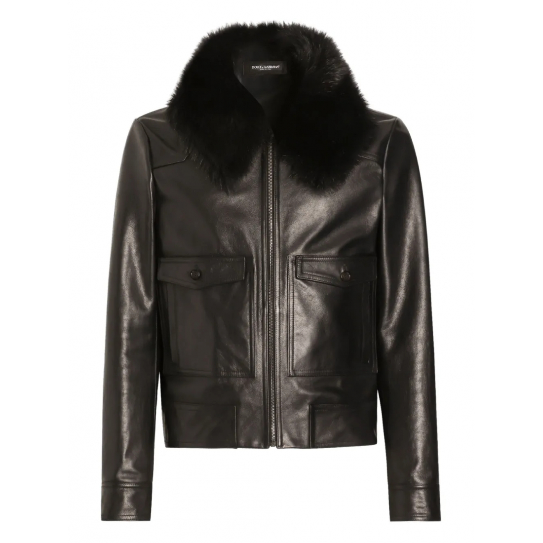 Men's 'Fur-Collar' Leather Jacket