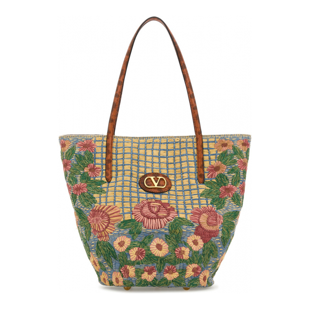 'Embroidered VLogo Signature' Tote Handtasche für Damen