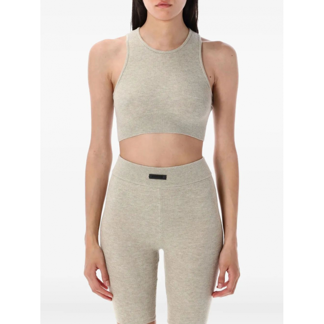 Top 'Crew-Neck Ribbed' pour Femmes