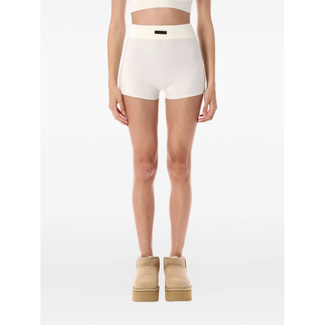 Women's 'Logo-Patch Ribbed' Bike Shorts