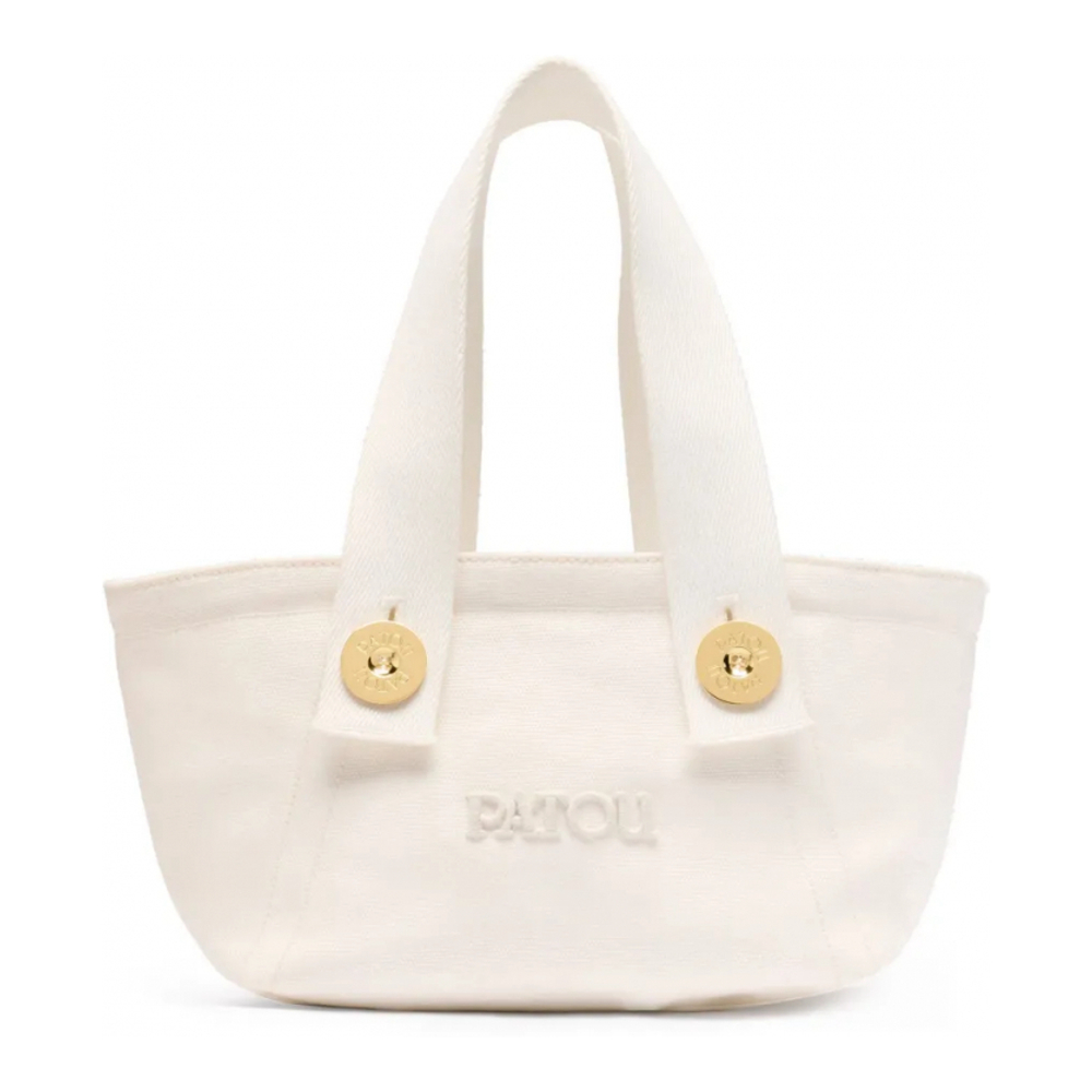 Women's 'Small Logo-Embroidered Trapeze-Design' Tote Bag