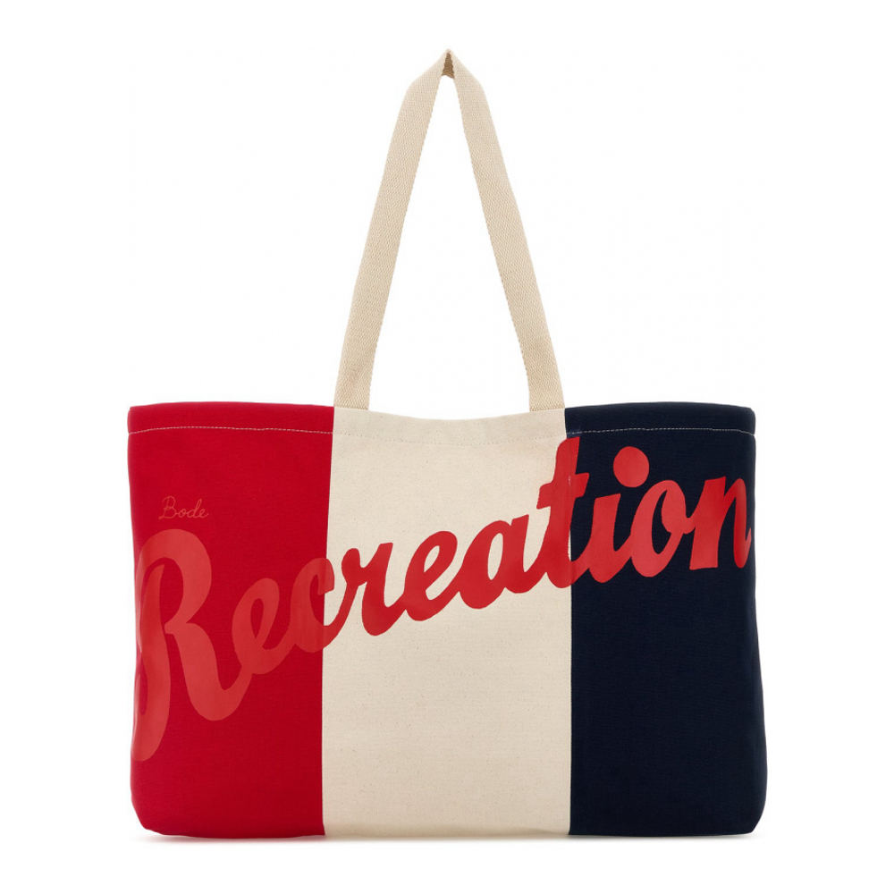 Men's 'Embroidered Canvas Recreation' Shopping Bag