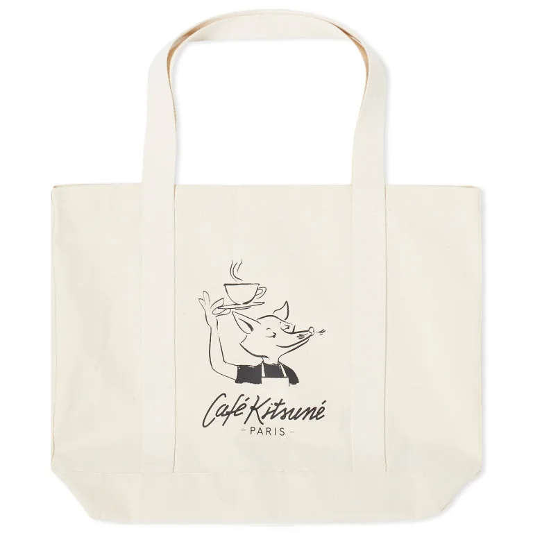 Men's 'Café Kitsune Fox' Tote Bag