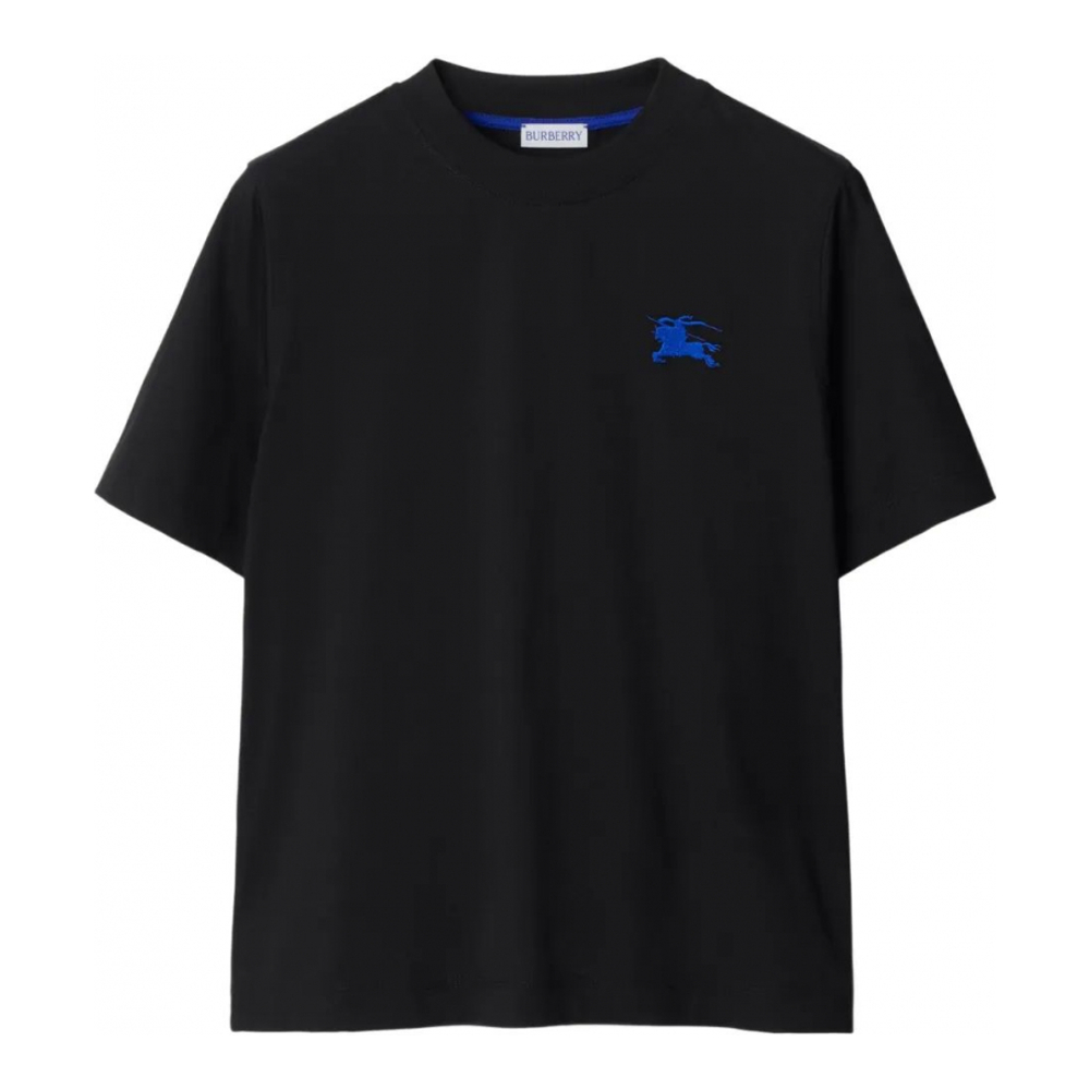 'Equestrian Knight-Embroidered' T-Shirt für Damen