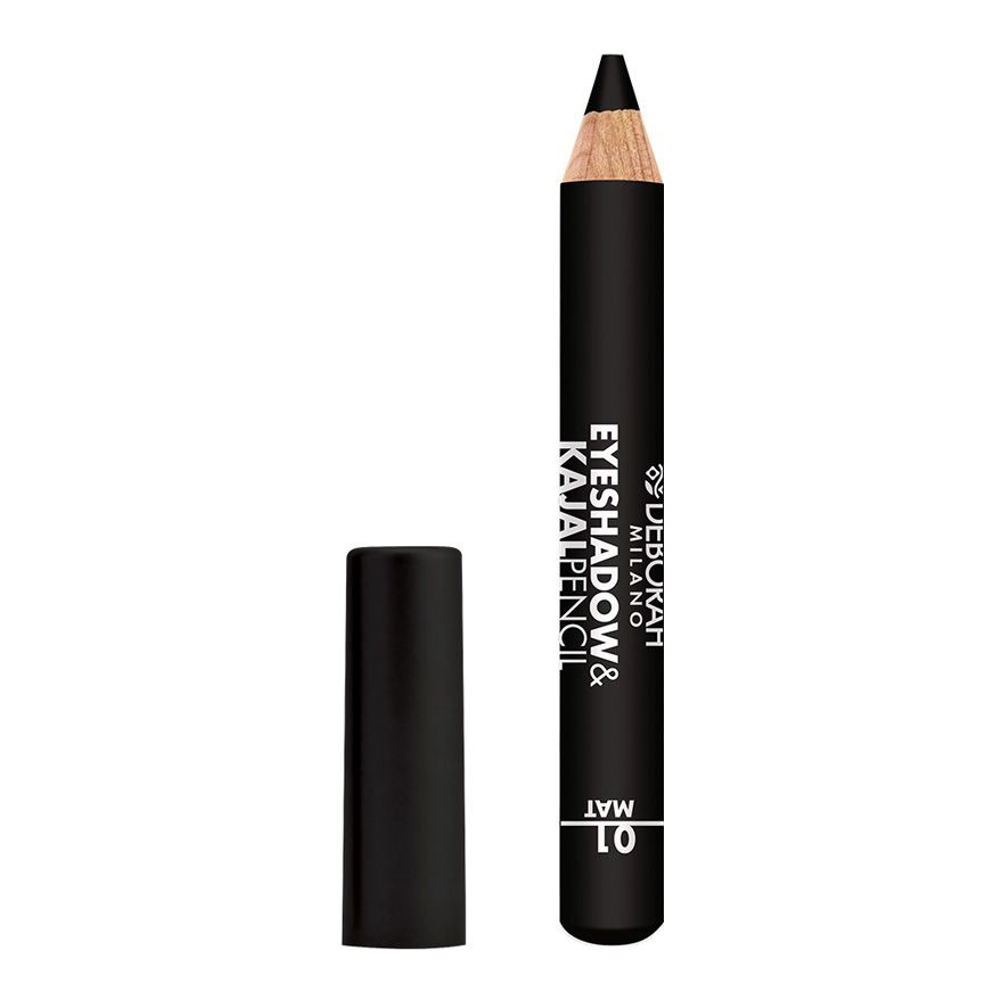'Eyeshadow & Kajal' Eye Pencil - 01 Black Finish Mat 2 g