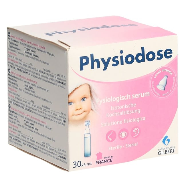 Solution saline 'Physiological' - 5 ml, 3 Pièces