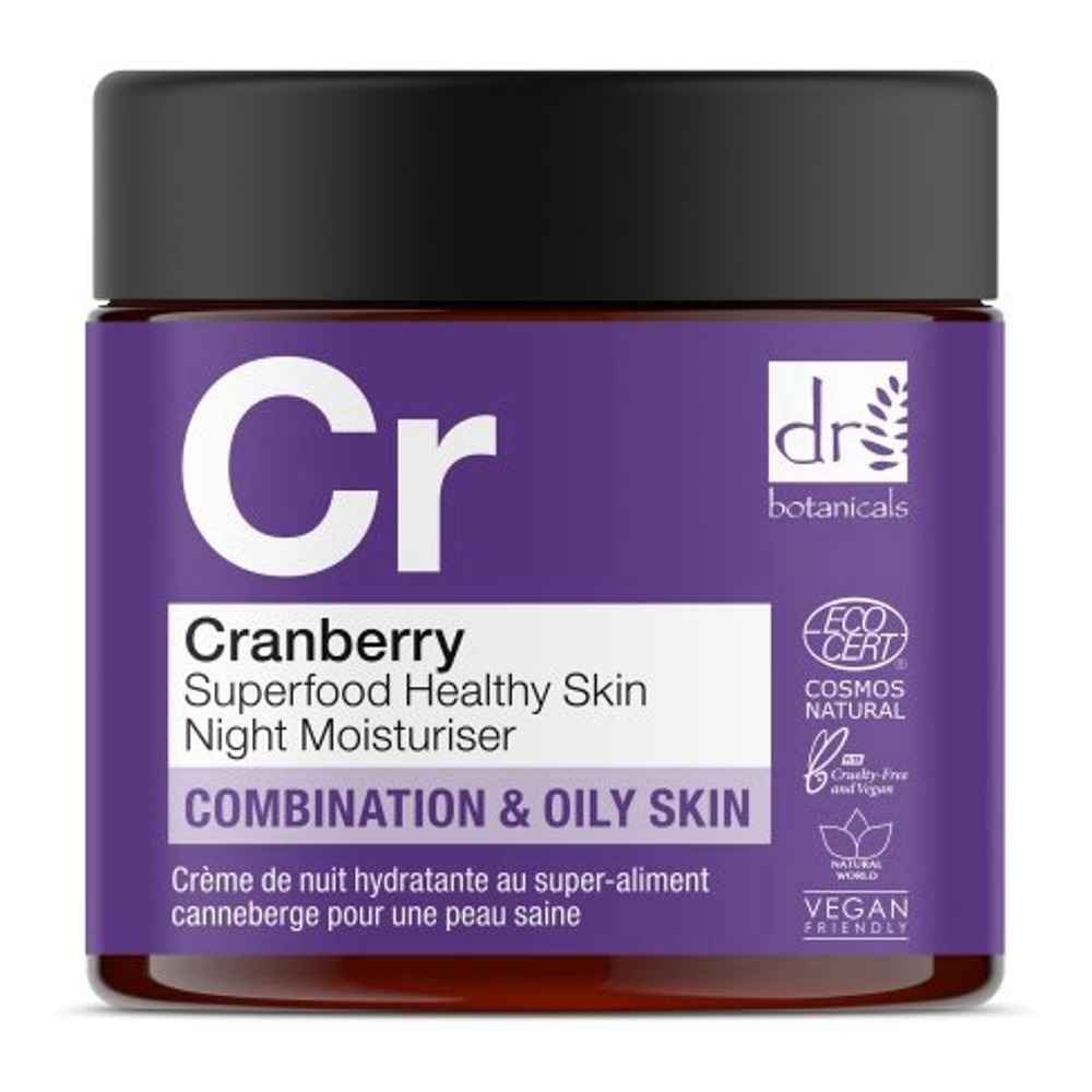 Hydratant de nuit 'Cranberry Superfood Healthy Skin' - Peau mixte à grasse 60 ml