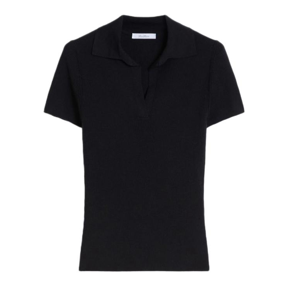 'Ribbed' Polohemd für Damen