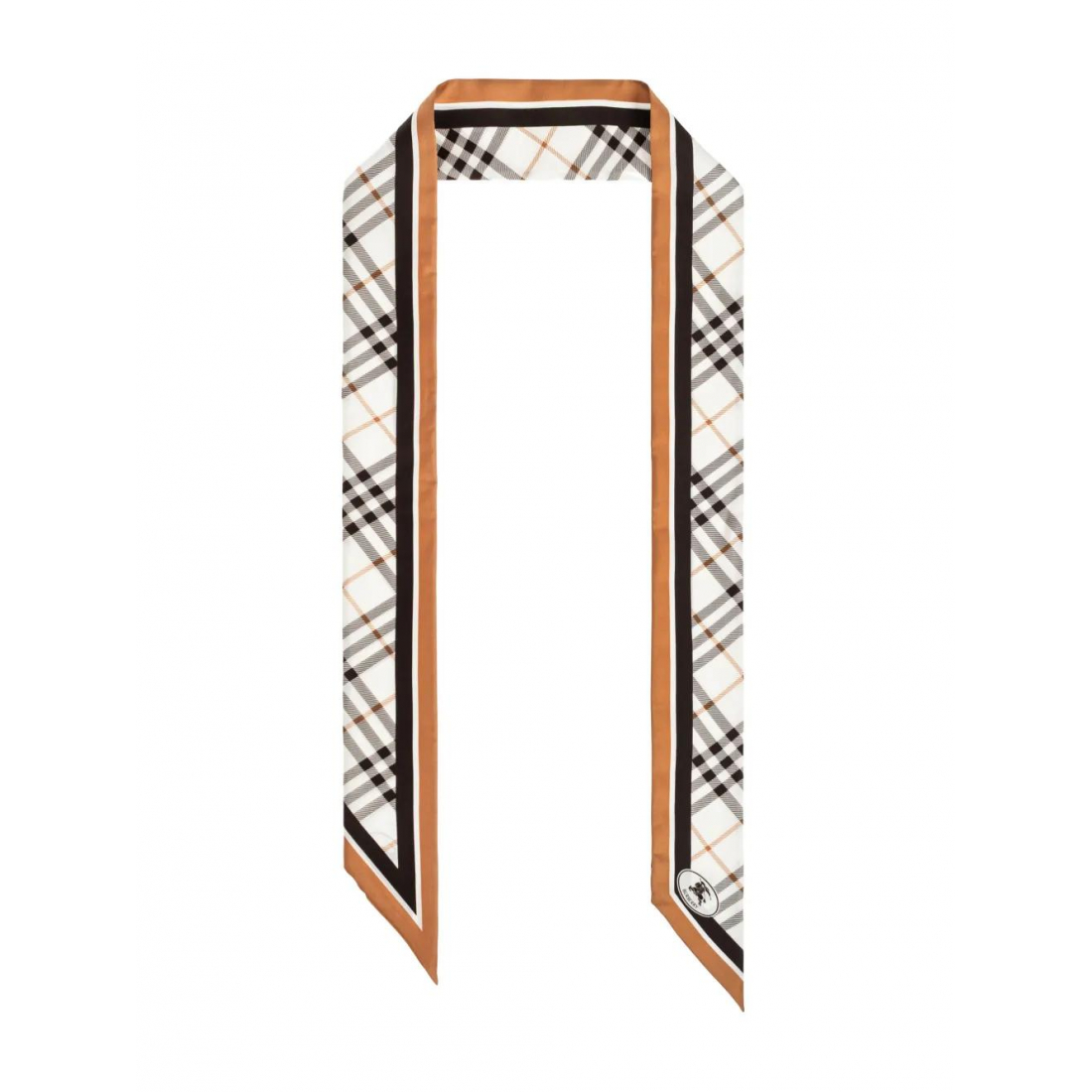 Women's 'Skinny Check Knight Stamp' Scarf