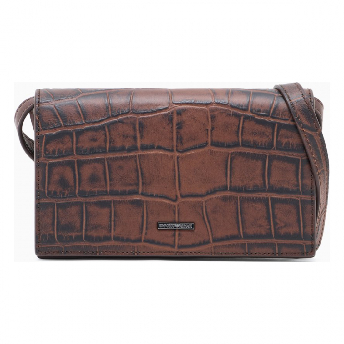 'Crocodile-Embossed' Umhängetasche für Herren