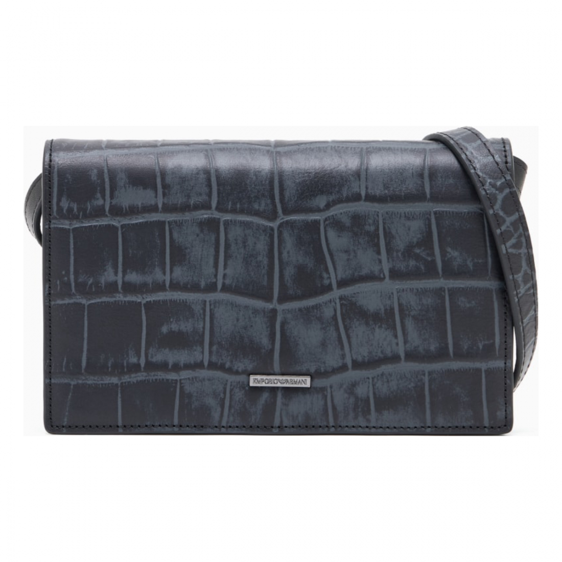 'Crocodile-Embossed' Umhängetasche für Herren