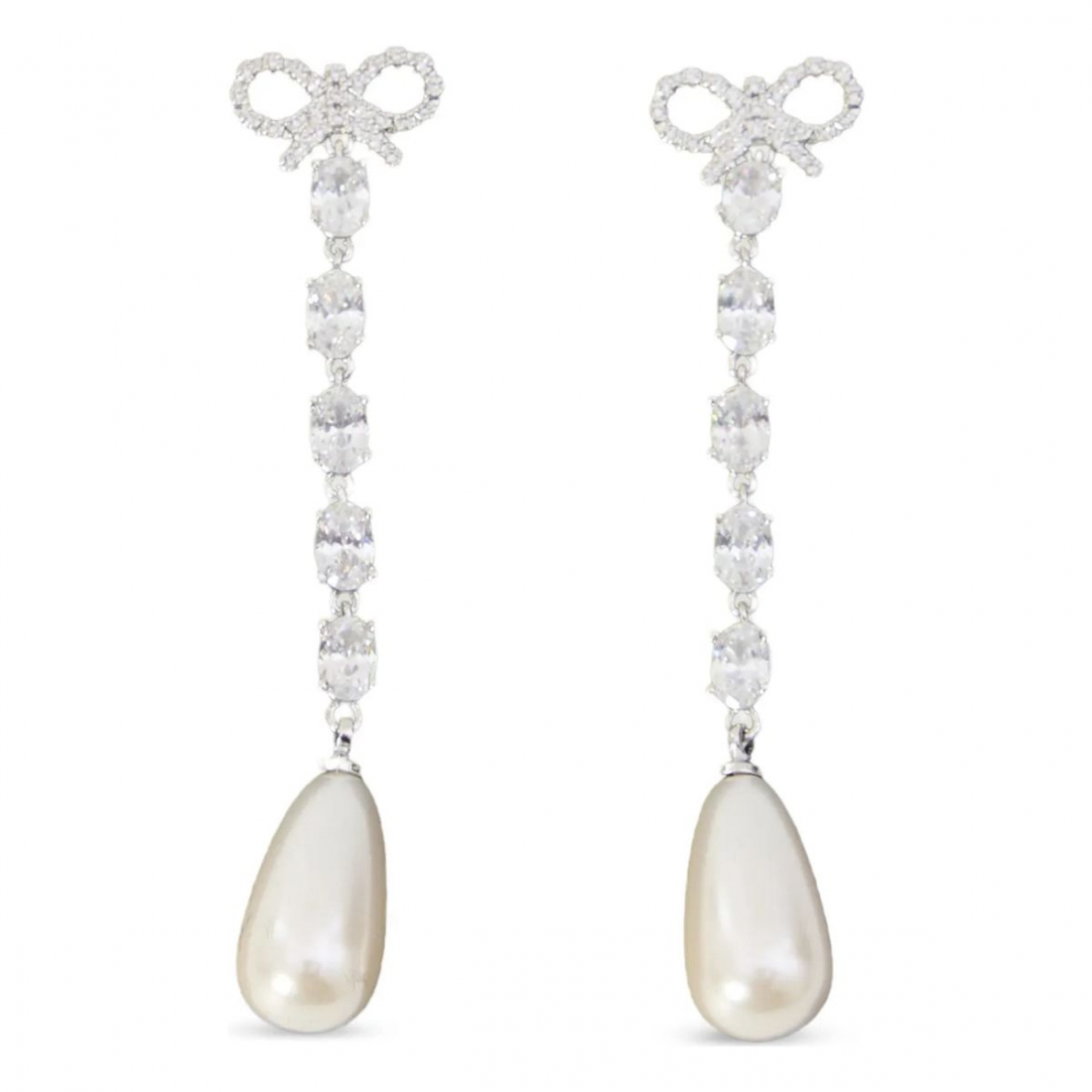 Boucles d'oreilles 'Bow Pearl Droplet' pour Femmes