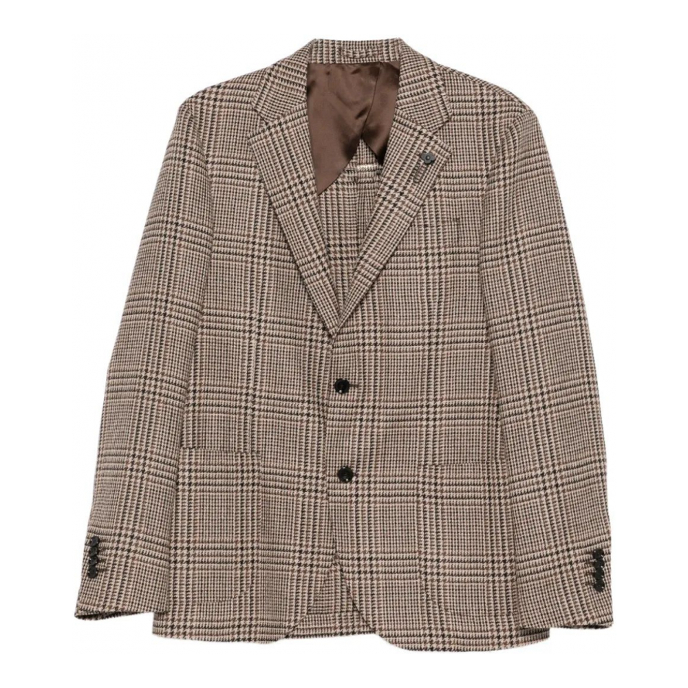 Blazer 'Checked Single-Breasted' pour Hommes