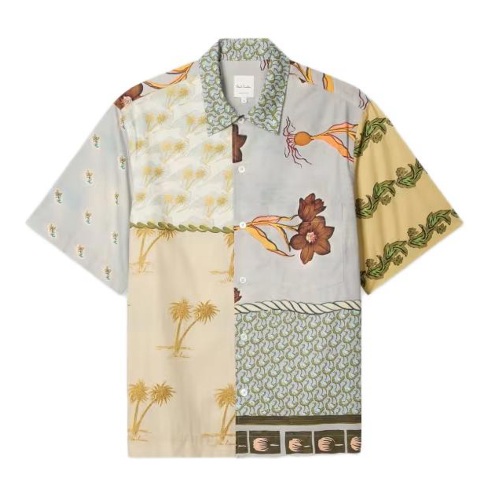 'Multi Textile Mix-Up' Kurzärmeliges Hemd für Herren