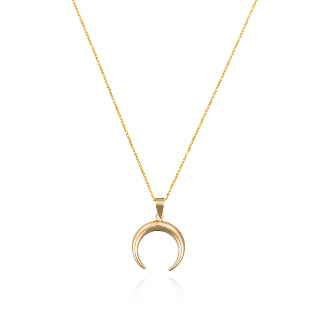 Pendentif sur chaine 'Demi Lune' pour Femmes