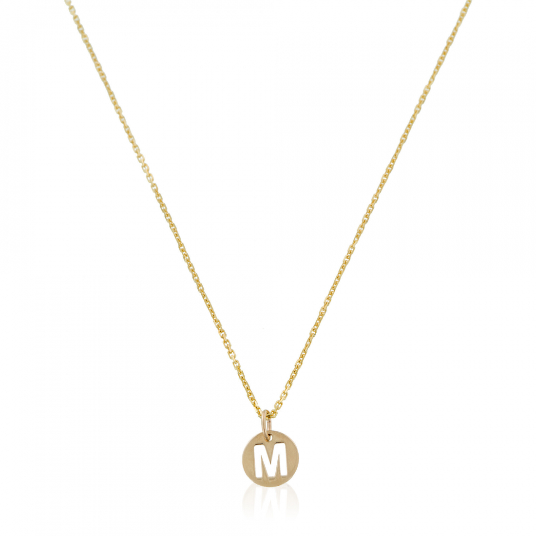 Pendentif sur chaine 'Lettre M' pour Femmes