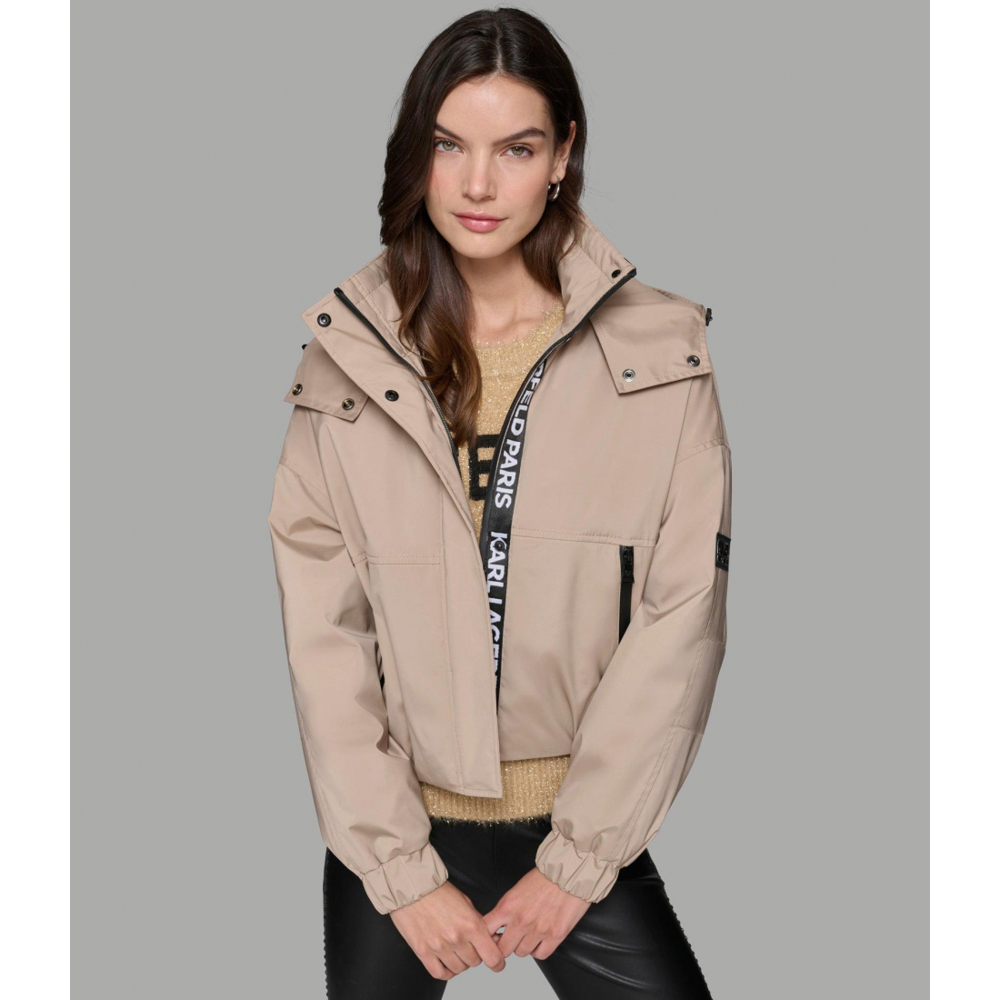 'Cropped Logo Bomber' pour Femmes