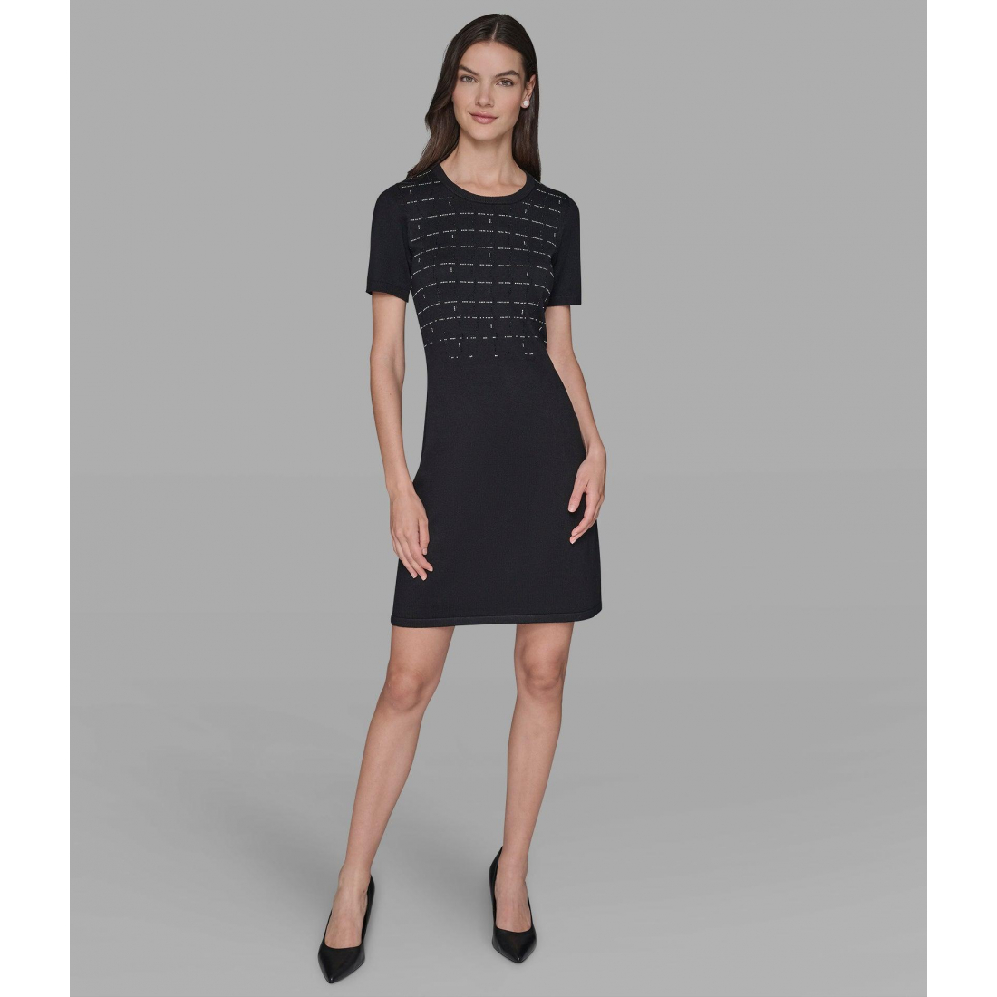 'Embroidered Sweater Dress' für Damen