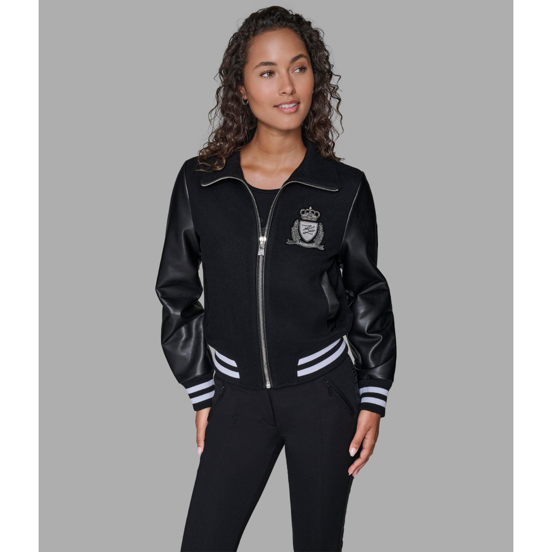 'Wool Varsity Jacket' pour Femmes