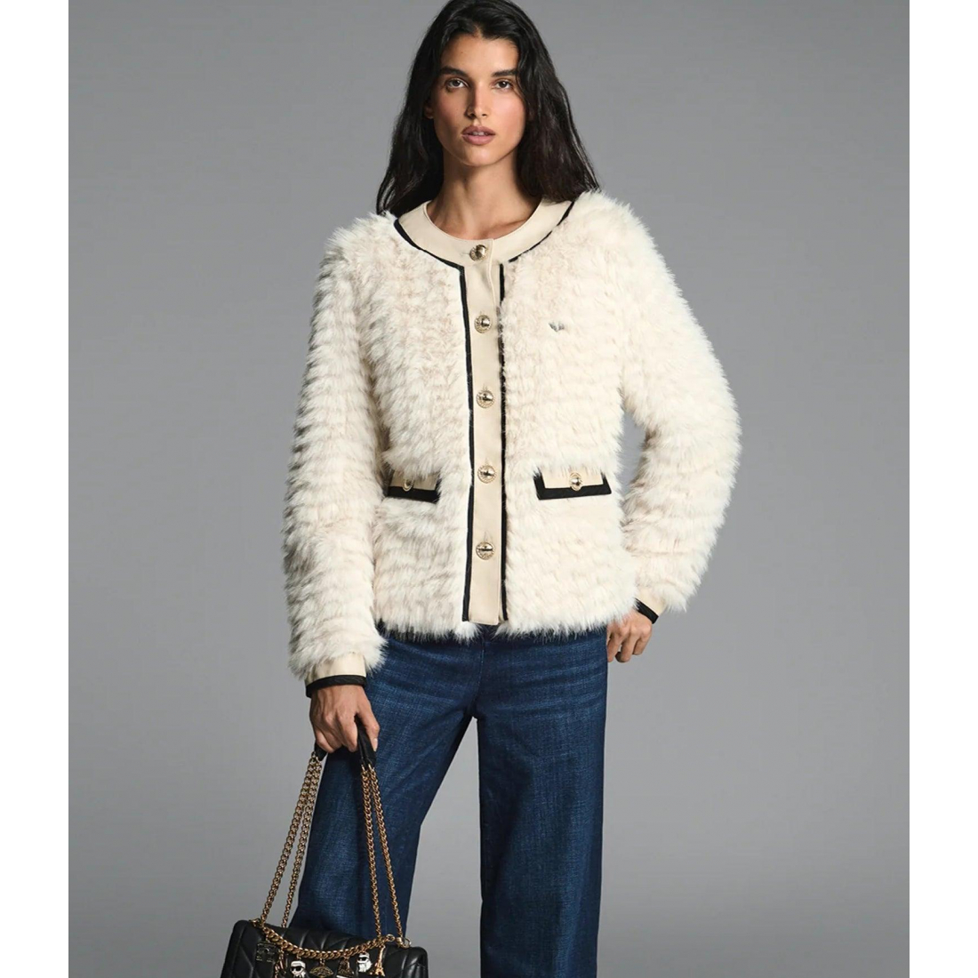 'Faux Fur Cardigan Jacket' für Damen