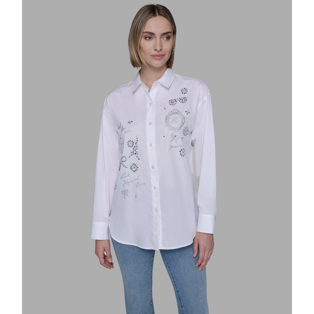 Women's 'Paris Whimsy Poplin Shirt'