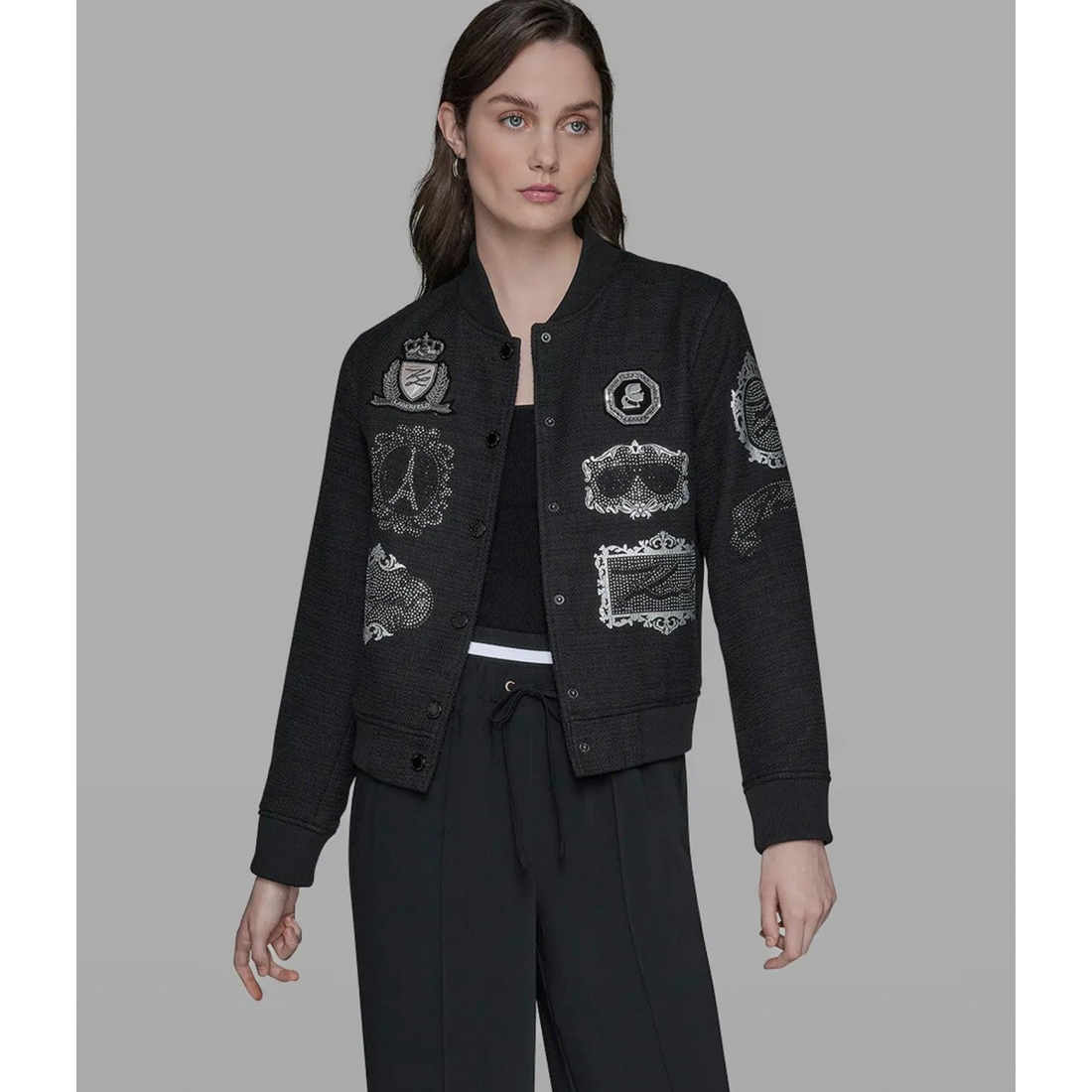 'Bomber Jacket With Patches' für Damen