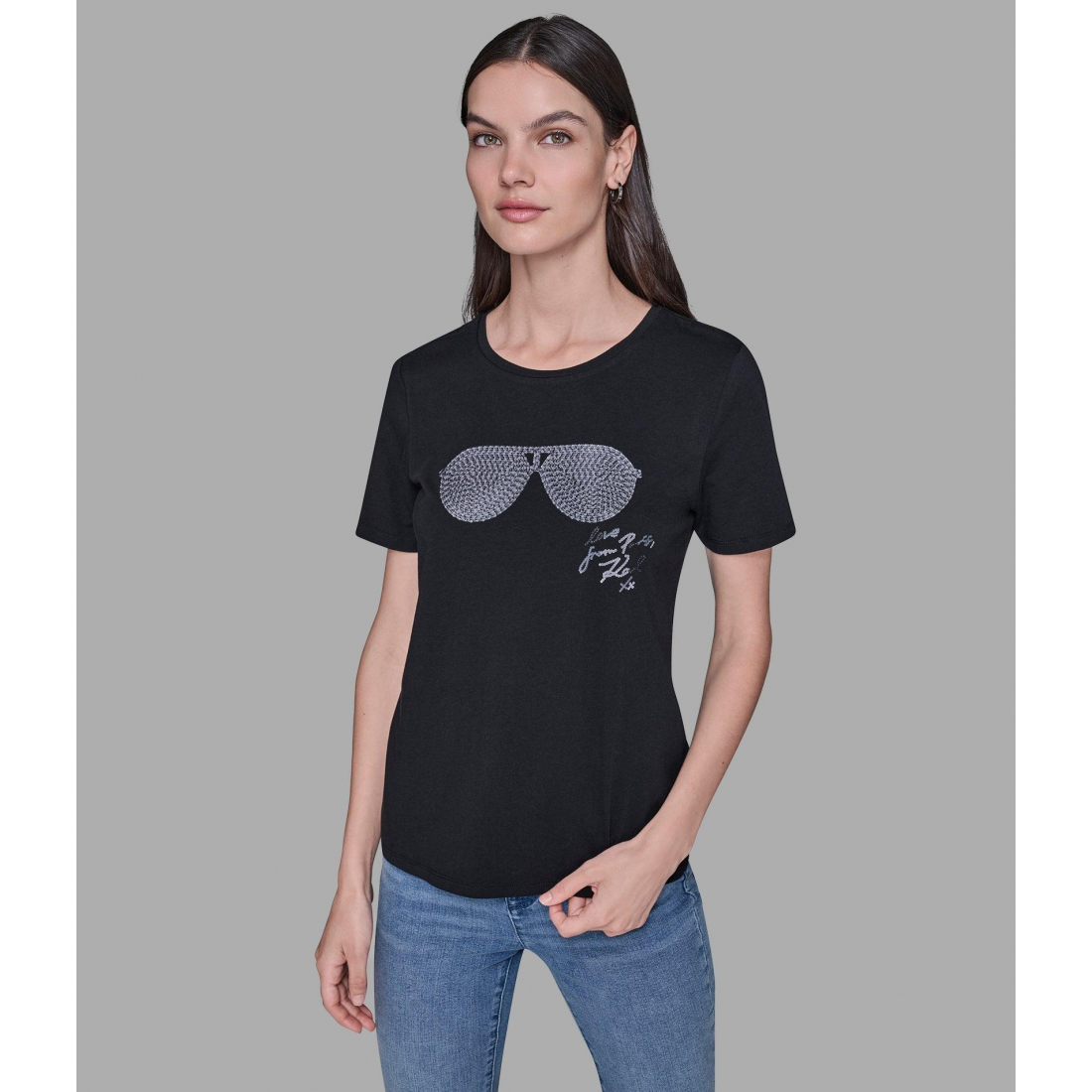 'Sequin Sunglasses Tee' pour Femmes