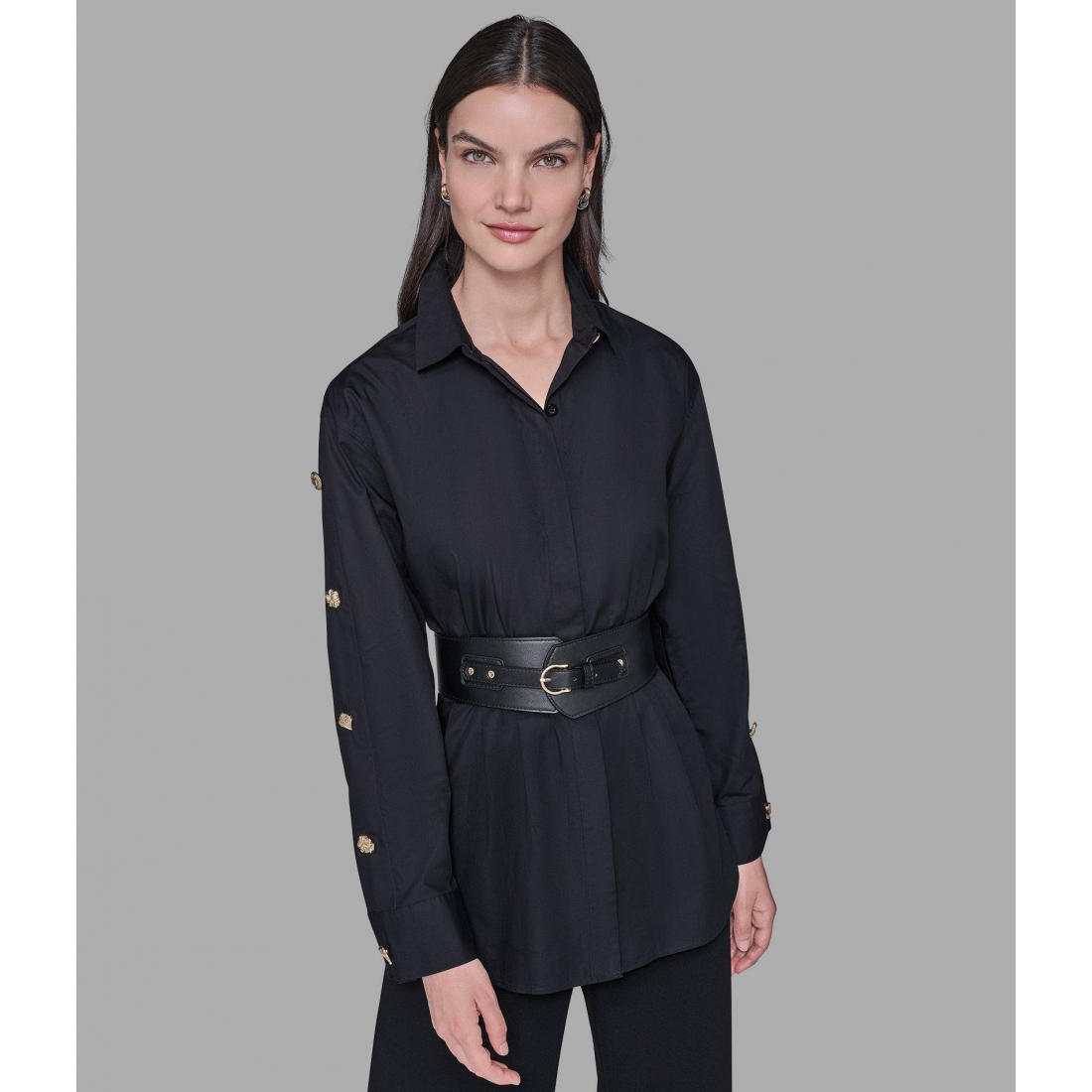Women's 'Belted Poplin Shirt'