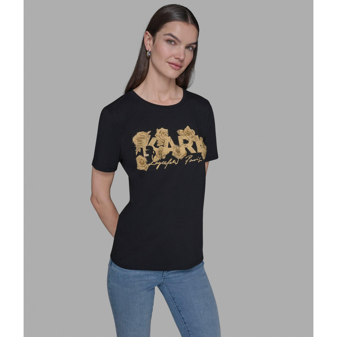 'Karl Rose Logo Tee' pour Femmes