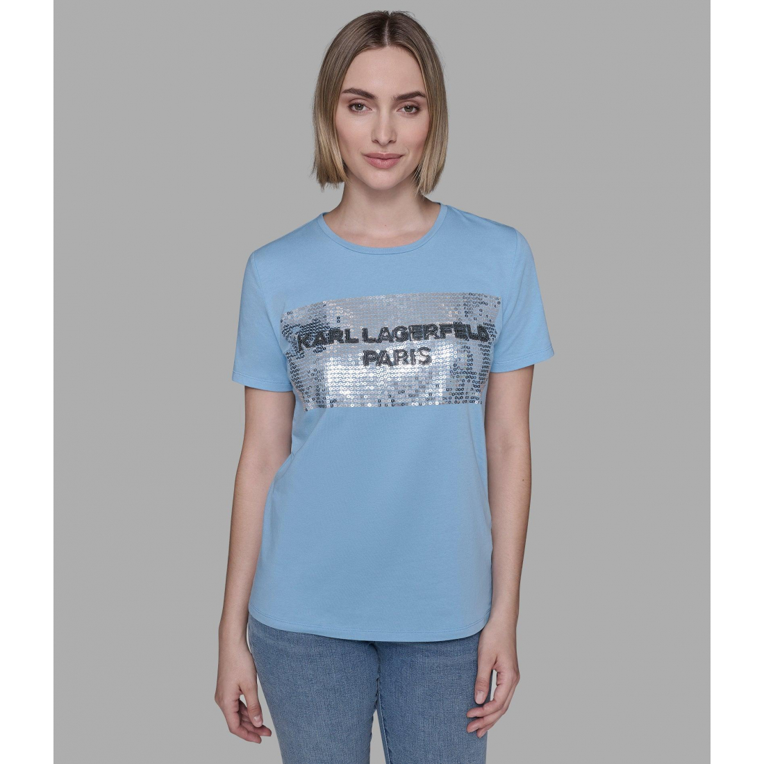 'Sequin Box Logo Tee' pour Femmes