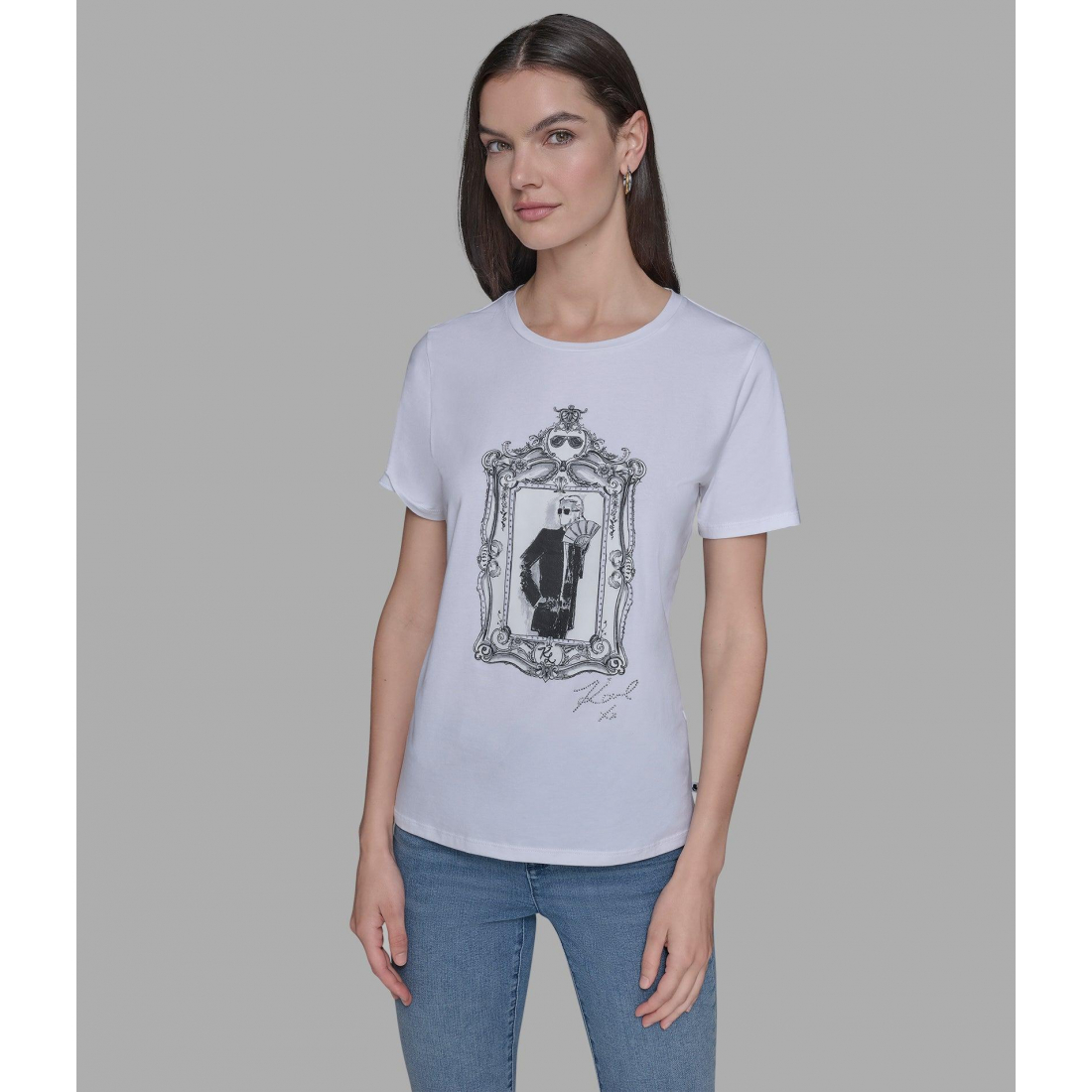'Karl Illustration Tee' für Damen