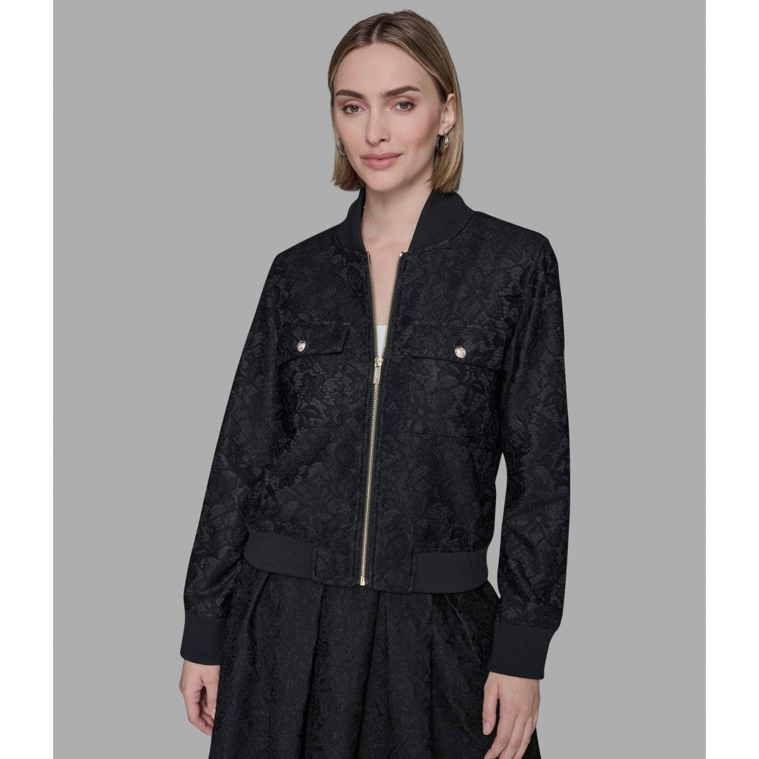 Women's 'Lace Scuba Bomber Jacket'