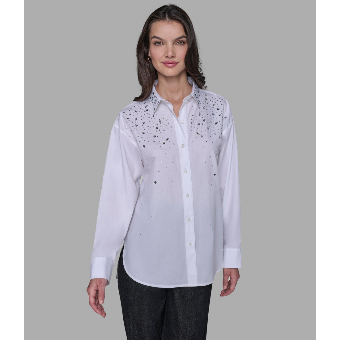 Women's 'Embellished Poplin Shirt'