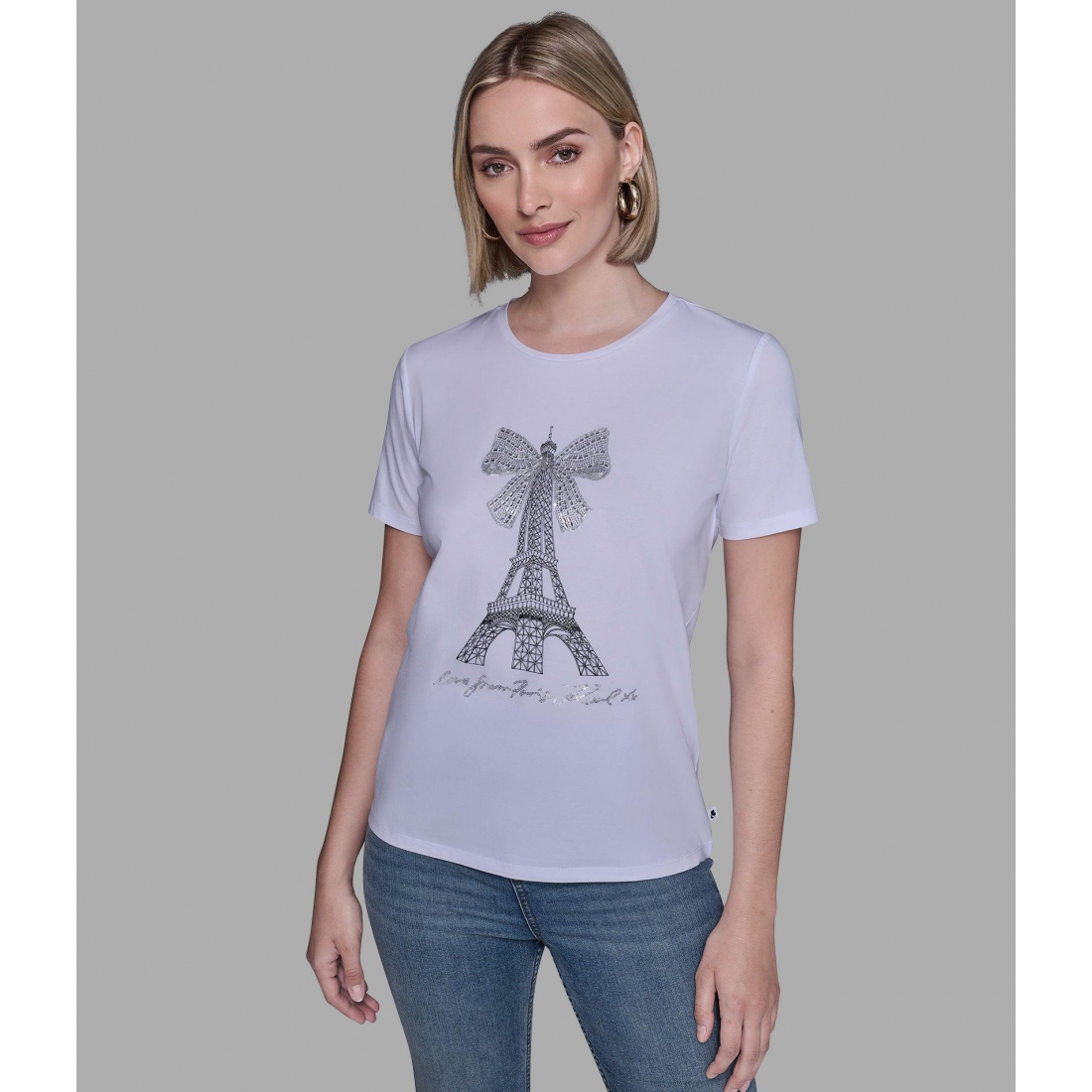 Women's 'Eiffel Tower Bow Tee'