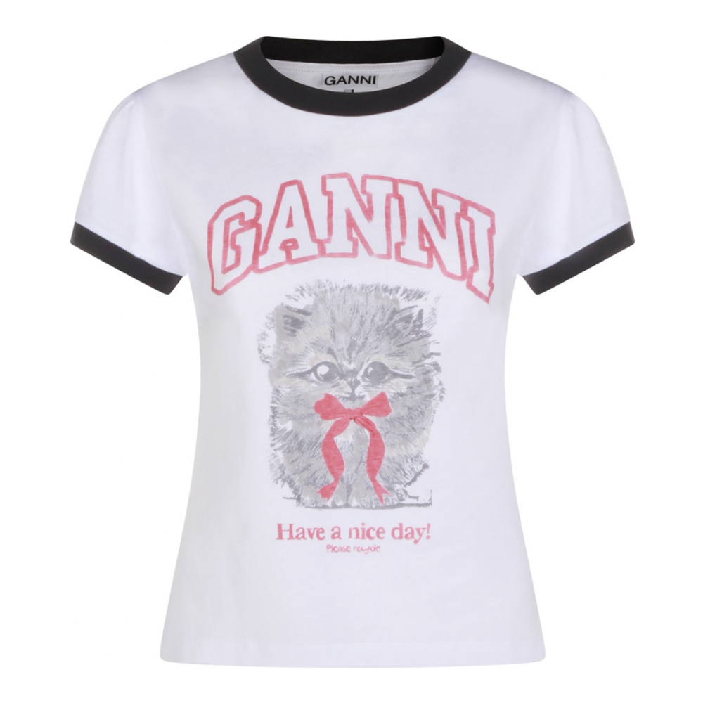 T-shirt 'Cat Print' pour Femmes