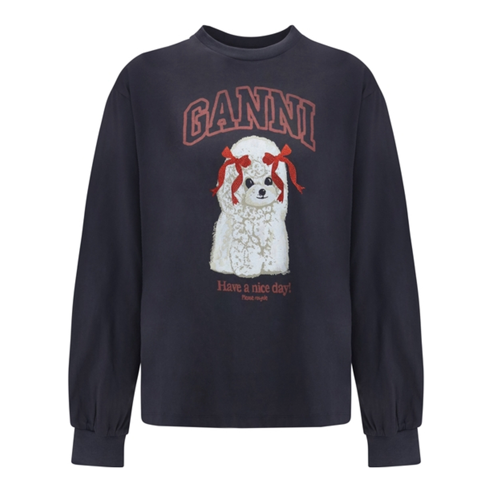 T-Shirt manches longues 'Puppy' pour Femmes