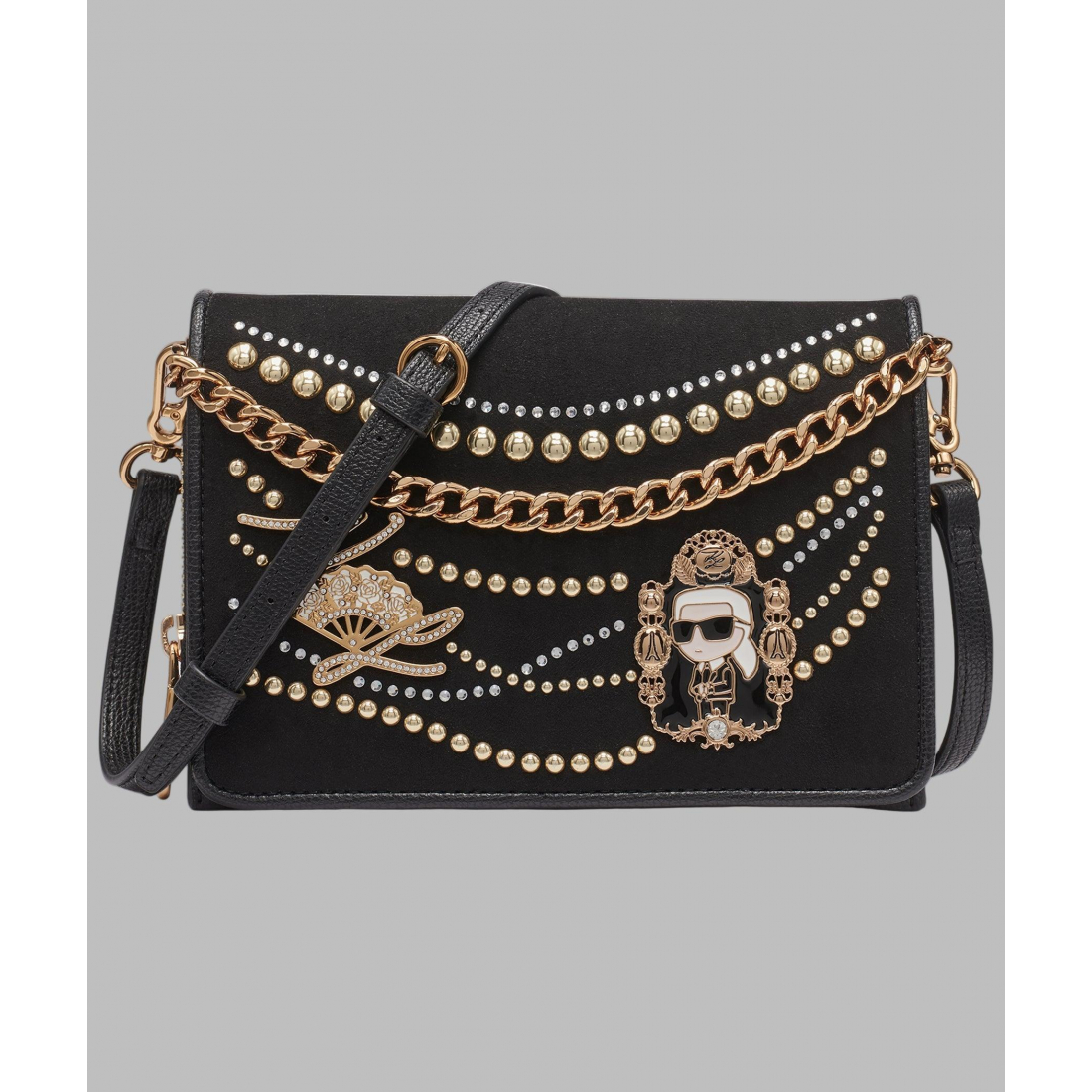 'Lourdes Suede Flap Crossbody' für Damen