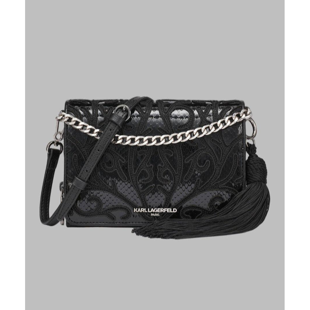 'Lourdes Crossbody  Black Embriodered' für Damen