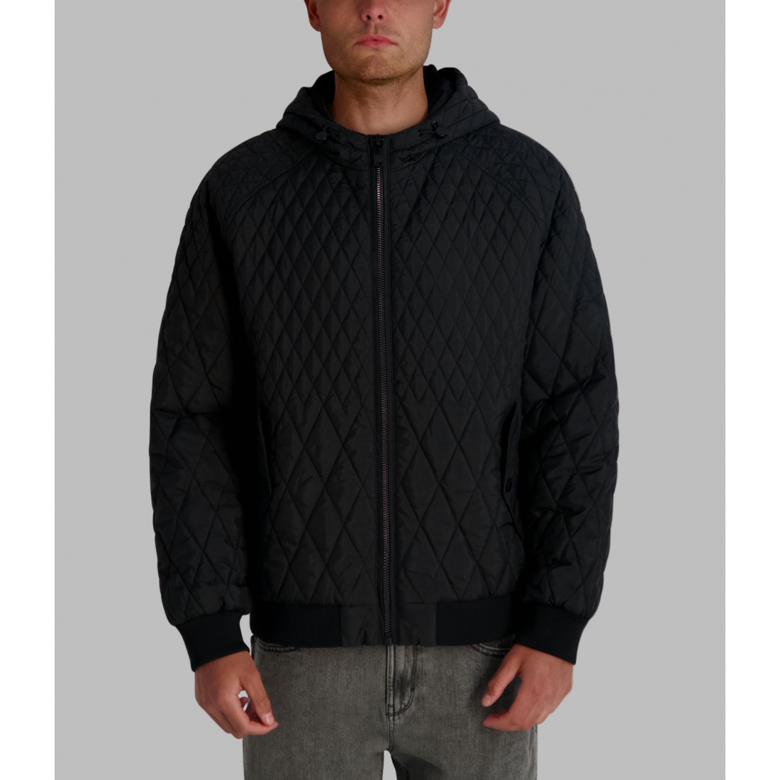 Men's 'Hooded Quilted Bomber Jacket'