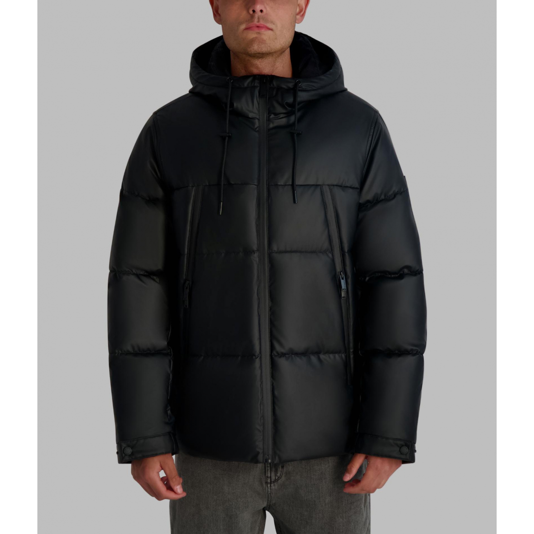 Men's 'Mid Weight Hooded Puffer With Pockets'