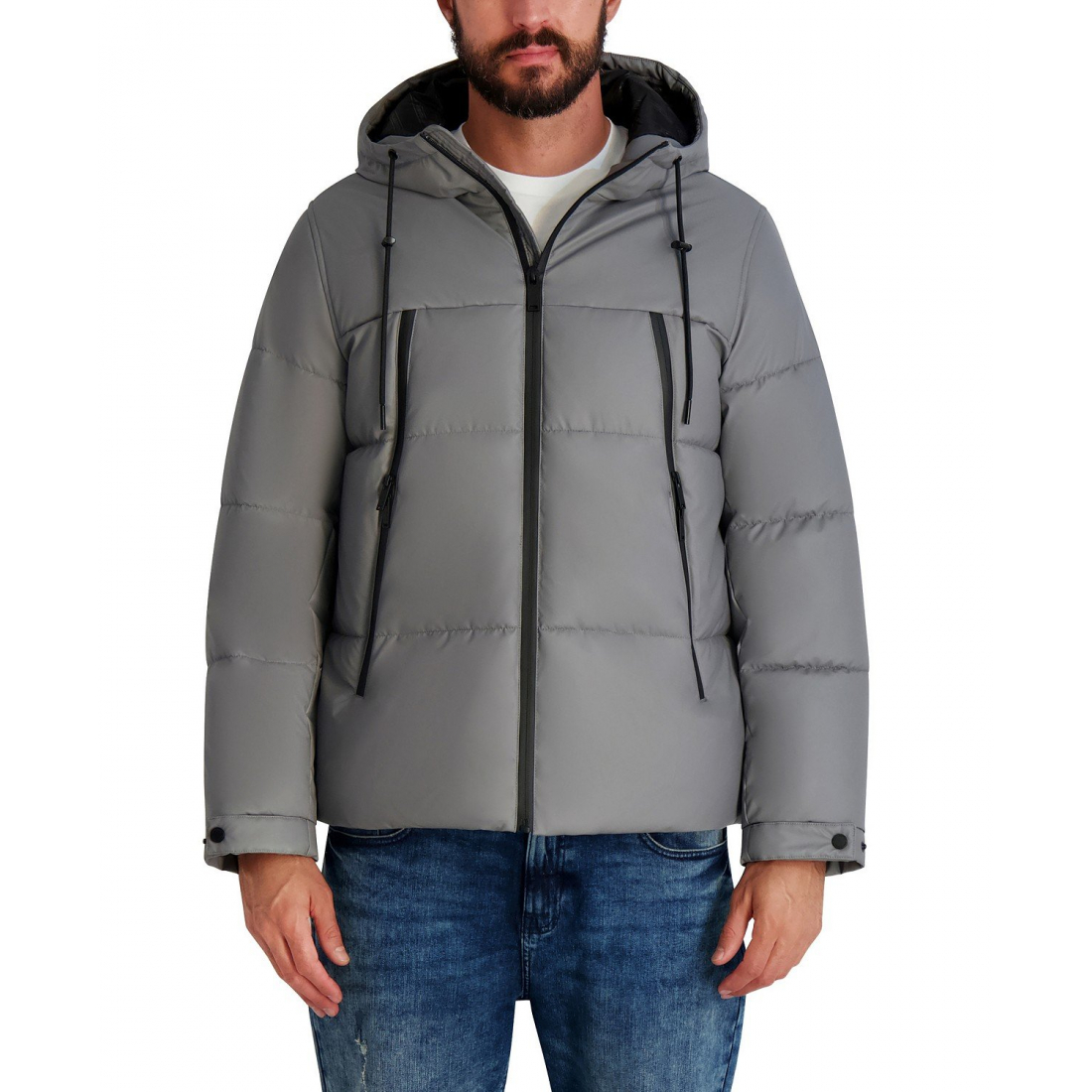 'Midweight Hooded Puffer Pockets Jacket' pour Hommes