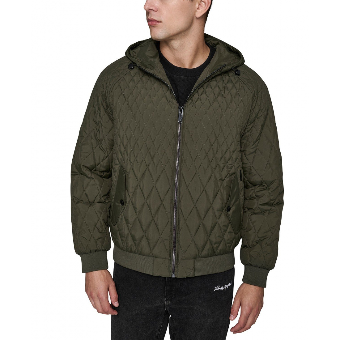 'Diamond Quilted Bomber Jacket' pour Hommes