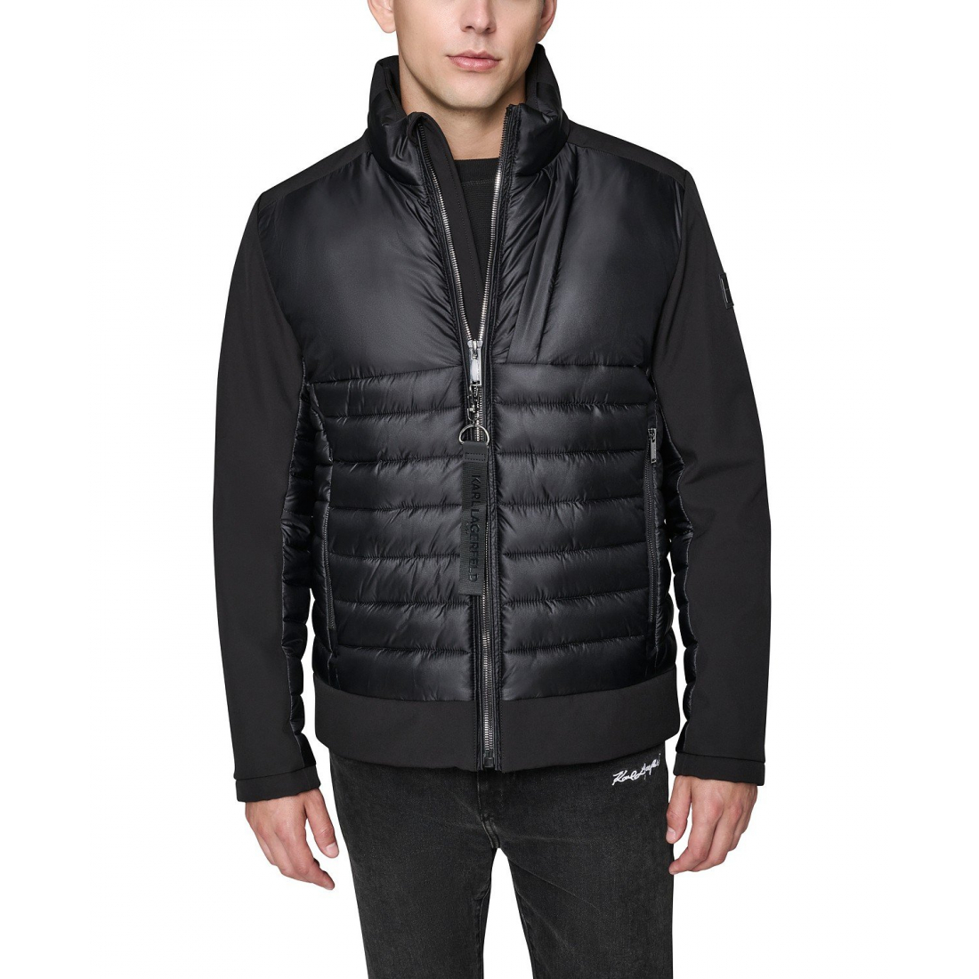 'Mixed Media Quilted Jacket' für Herren