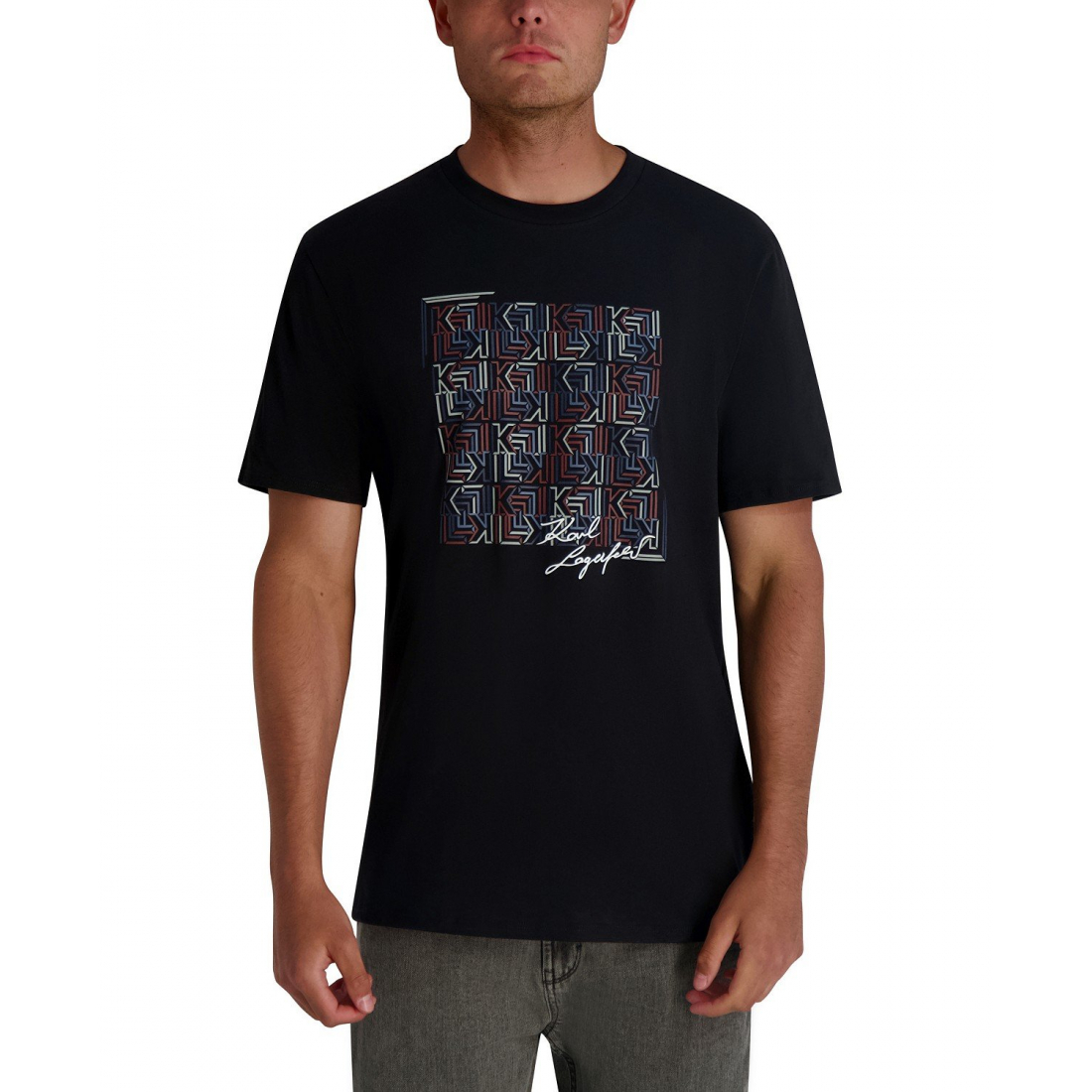 'Squared Print T-Shirt' für Herren