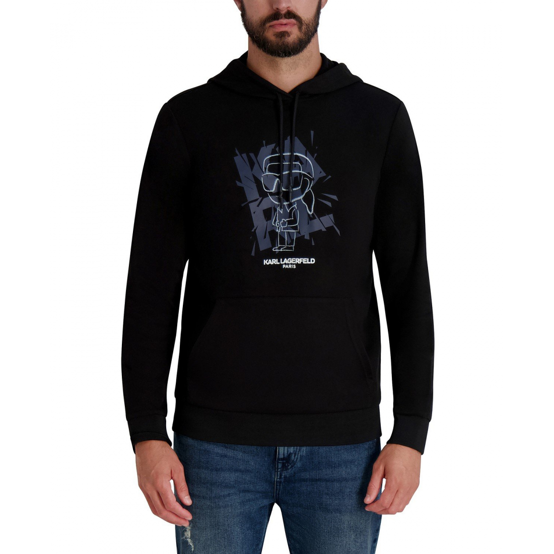 'French Terry Embroidered Logo Hoodie' pour Hommes