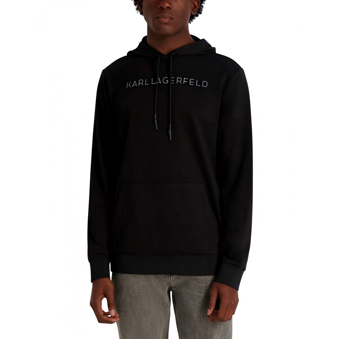 Men's 'French Terry Embossed Logo Hoodie'